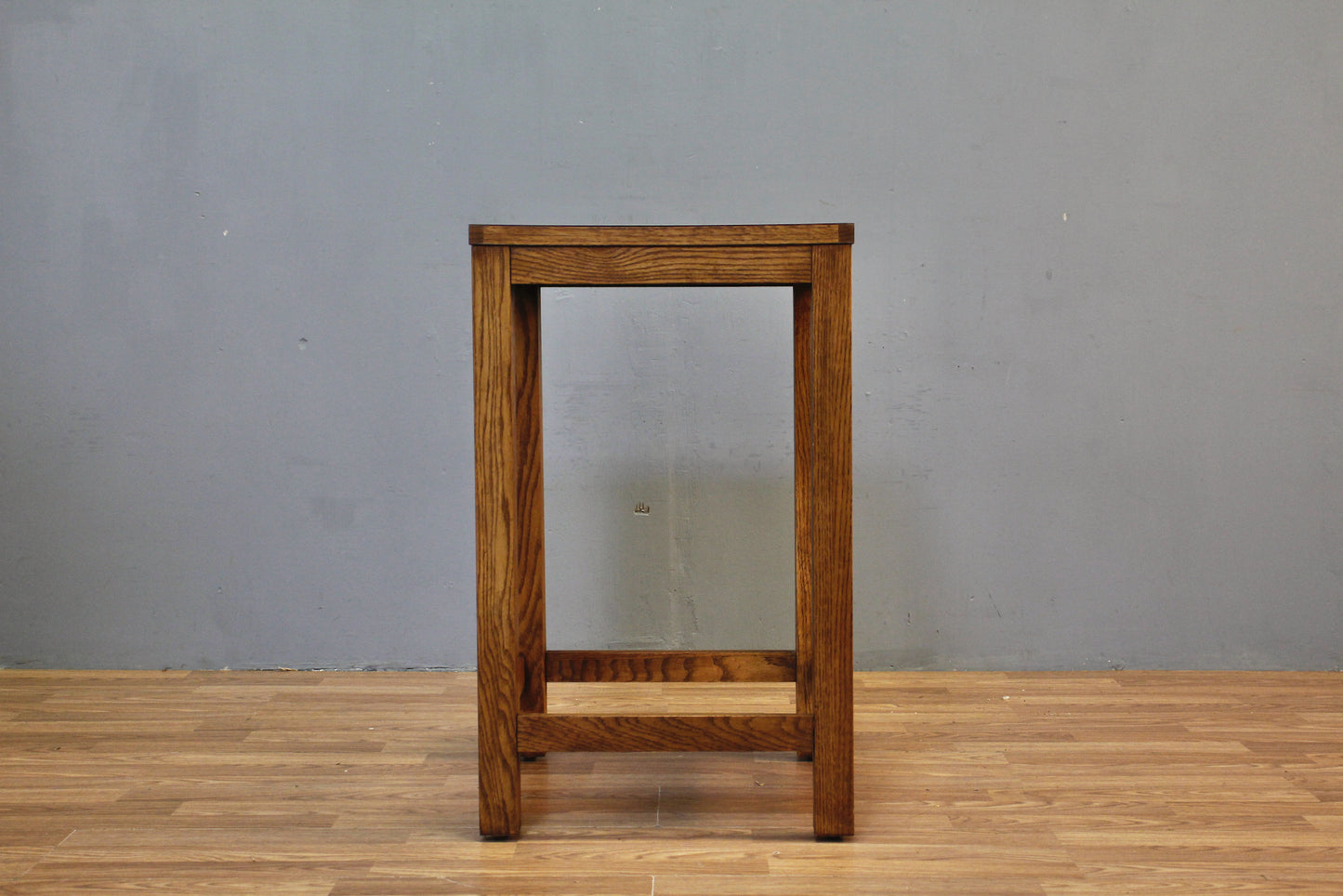 Tall Slim Oak & Laminate End Table