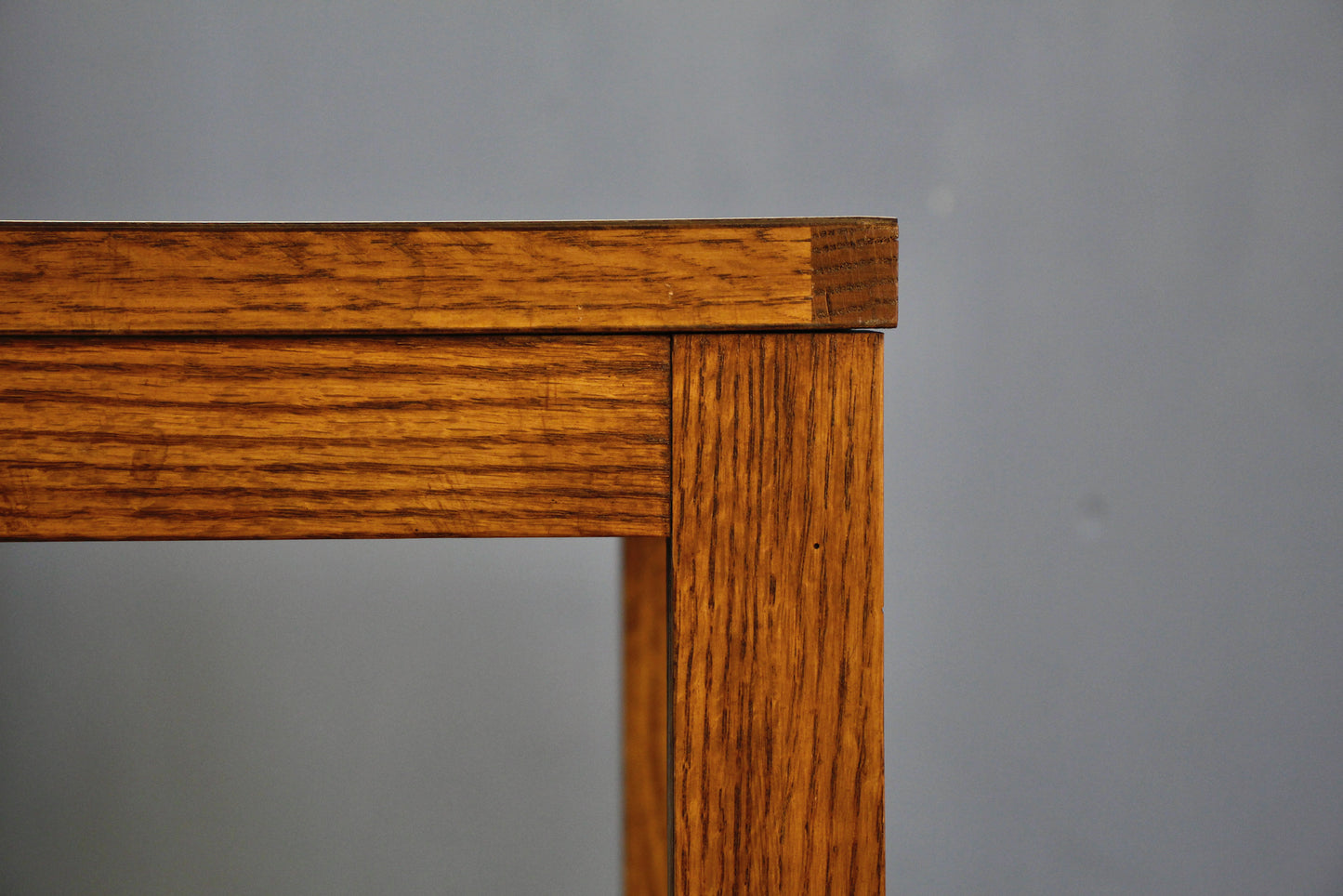 Tall Slim Oak & Laminate End Table