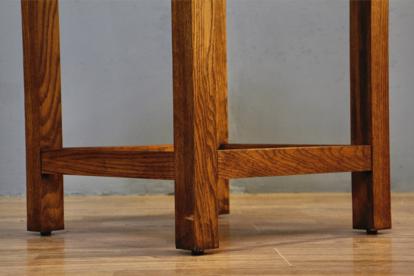 Tall Slim Oak & Laminate End Table