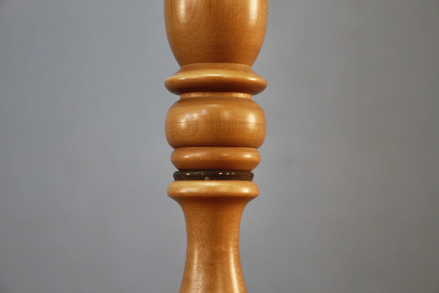 Country Maple Side Table Floor Lamp