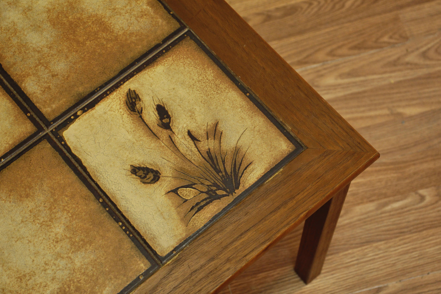 Danish Teak Tile-Top Side Table
