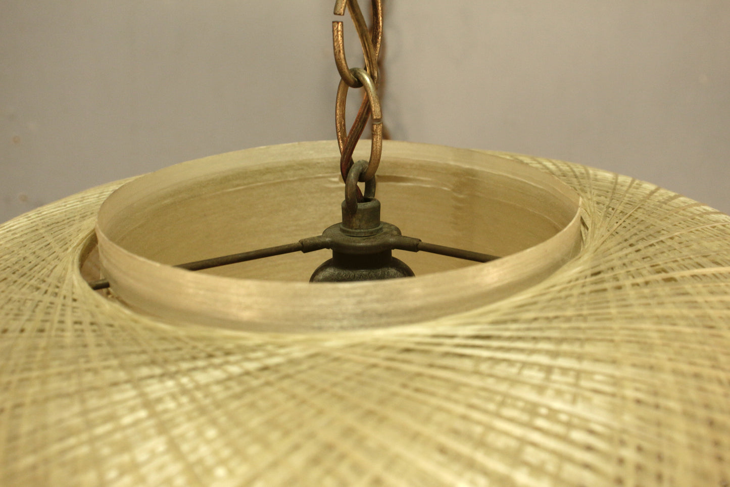 Spun Fiberglass String Swag Lamp