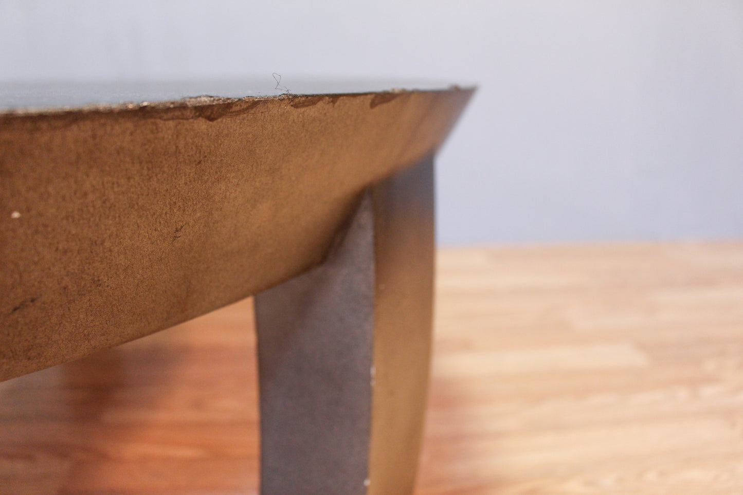 Gray Wool & Steel Sofa- ONLINE ONLY