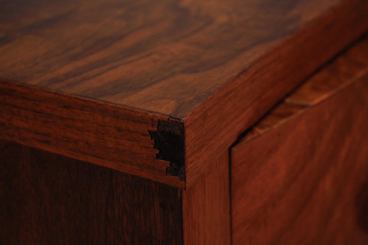 Art Deco Burl 2-Drawer Nightstand