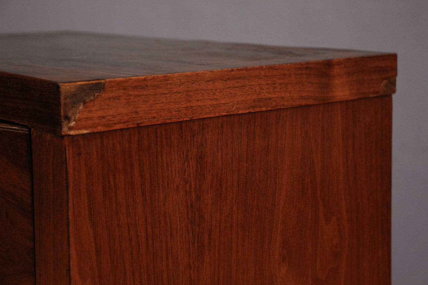 Art Deco Burl 2-Drawer Nightstand