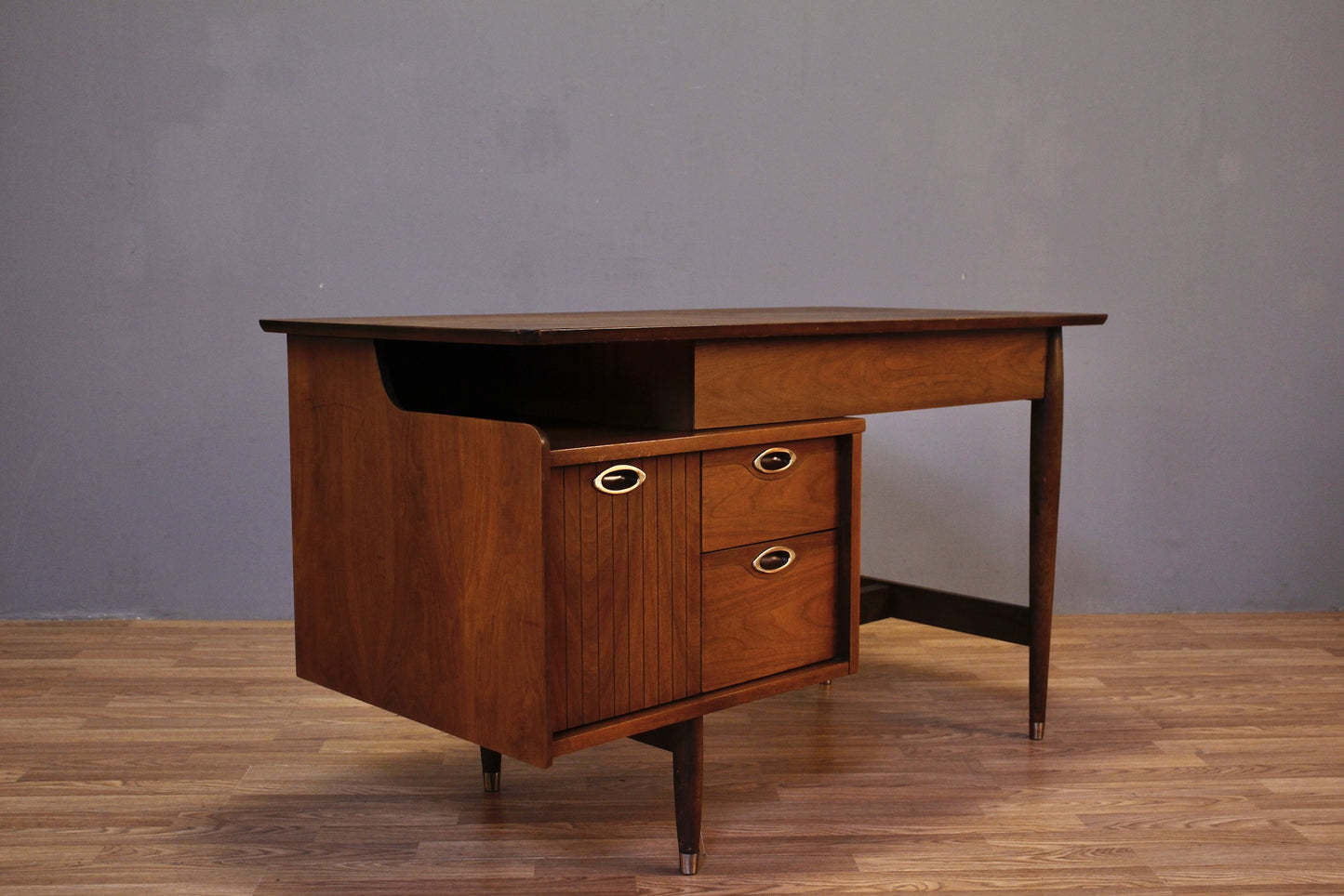 1960s Mainline By Hooker 4-Drawer Desk