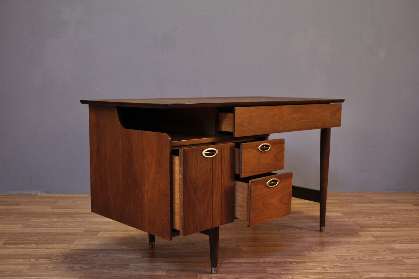 1960s Mainline By Hooker 4-Drawer Desk