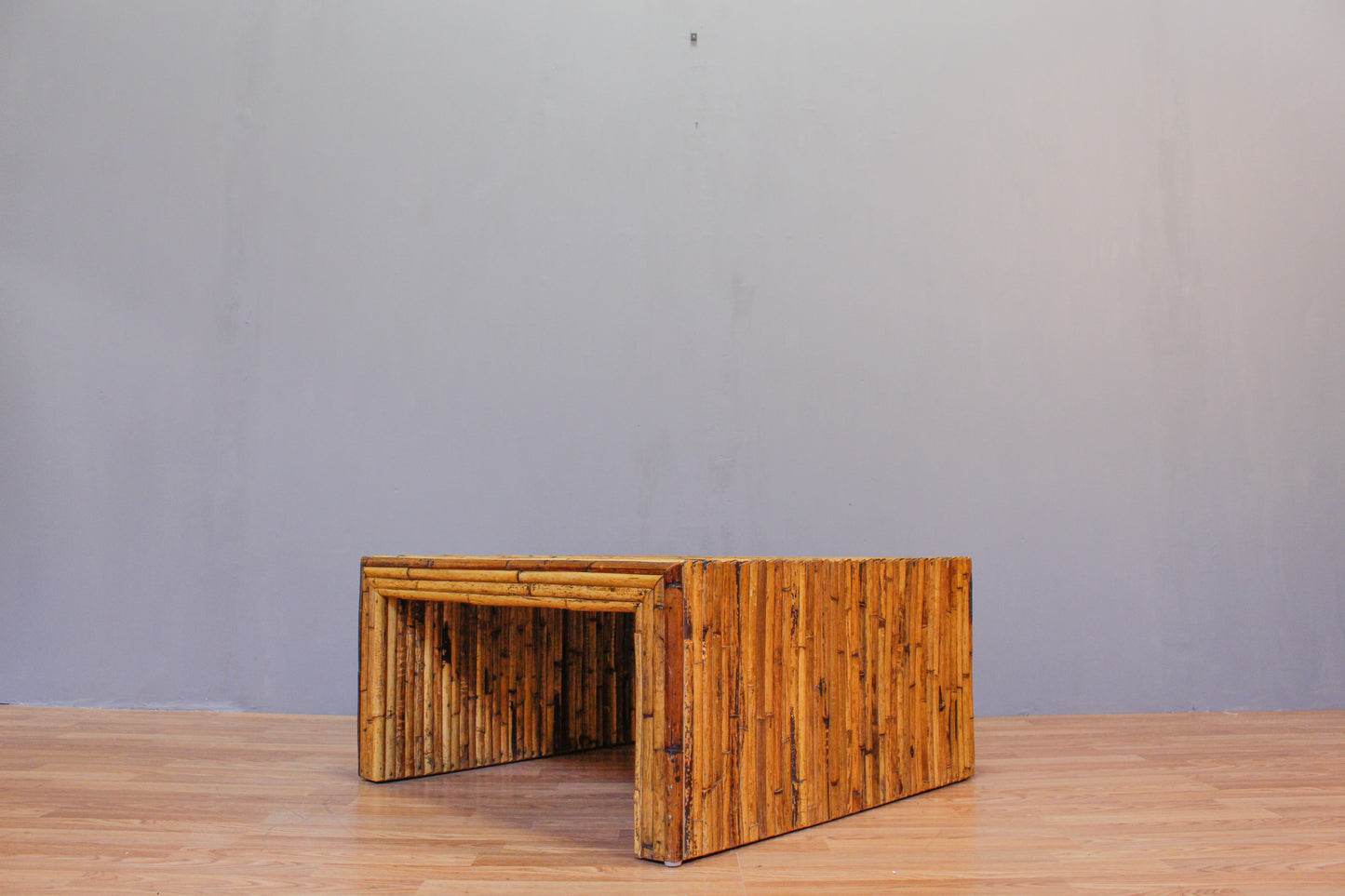 Split Reed Bamboo Square Coffee Table - ONLINE ONLY