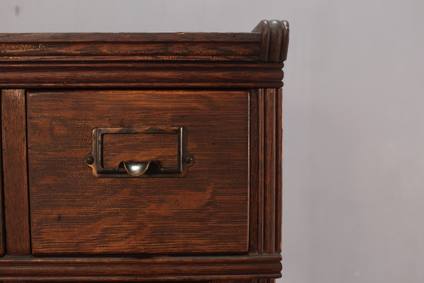Antique Oak Step-Back File Cabinet