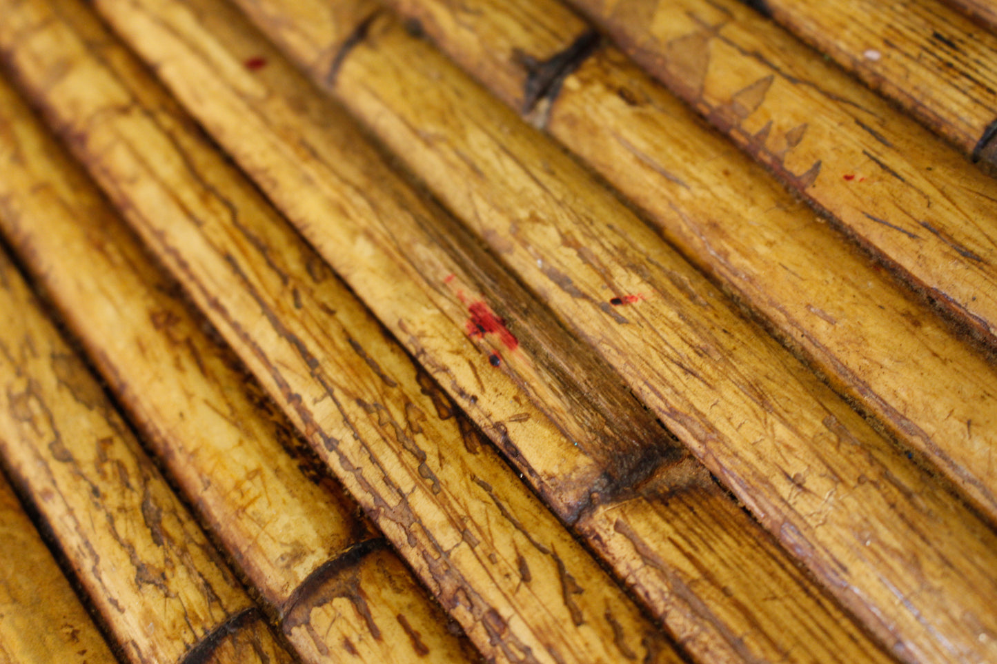 Split Reed Bamboo Square Coffee Table - ONLINE ONLY