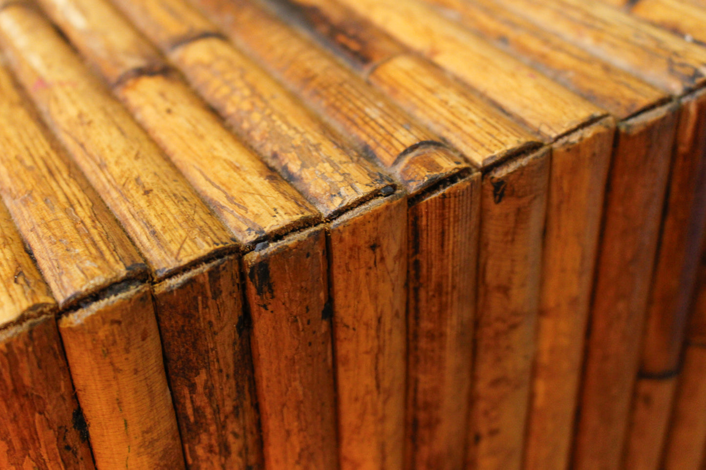 Split Reed Bamboo Square Coffee Table - ONLINE ONLY