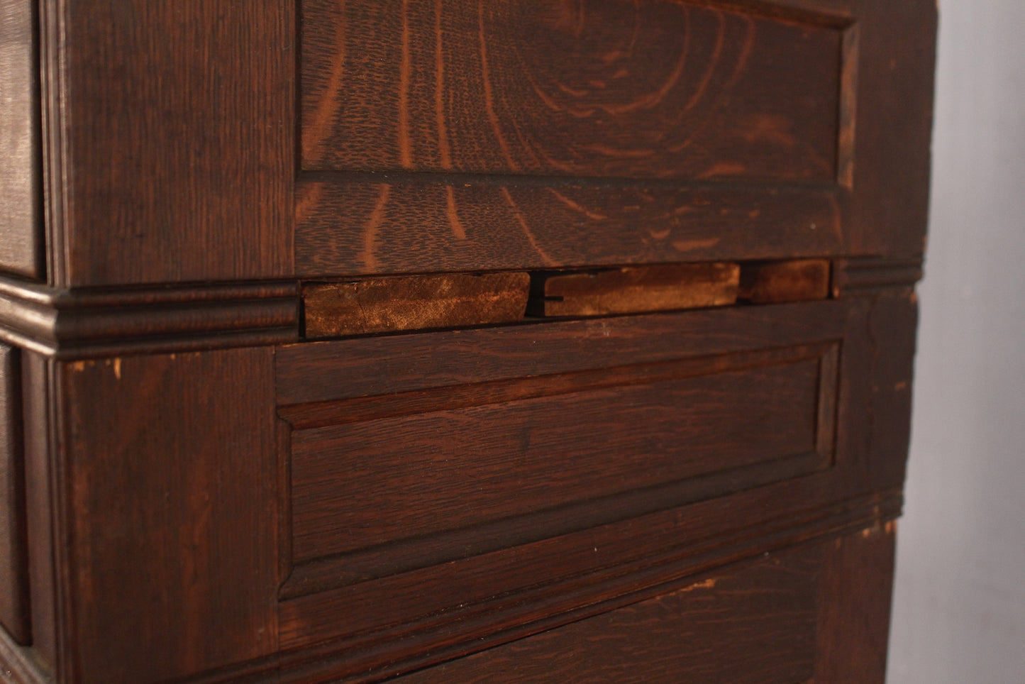 Antique Oak Step-Back File Cabinet