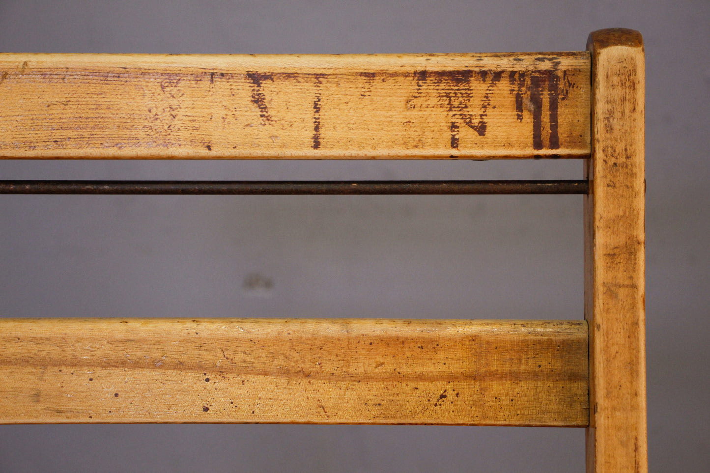 Weathered Slatted Folding Chair