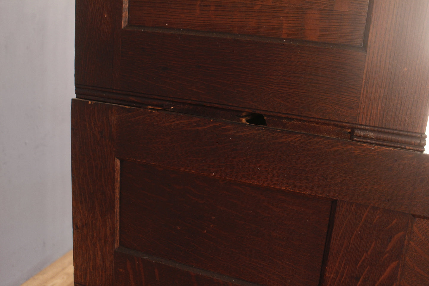 Antique Oak Step-Back File Cabinet