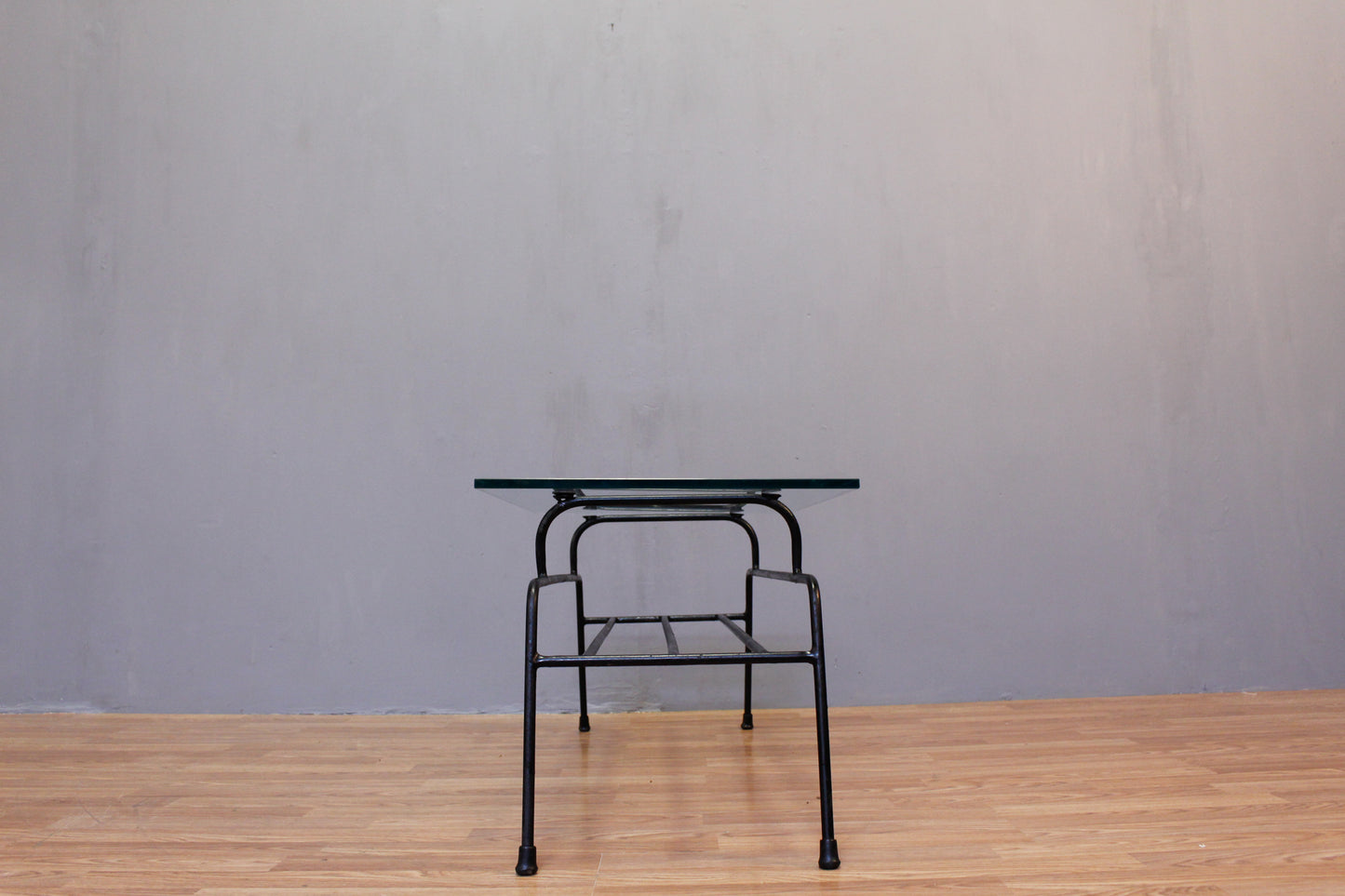 Mid Century Round 2-Door End Table
