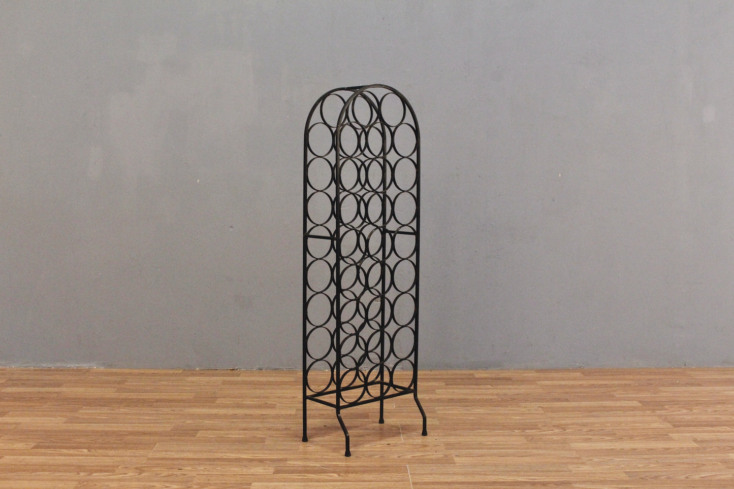 Slim Standing Iron Wine Rack