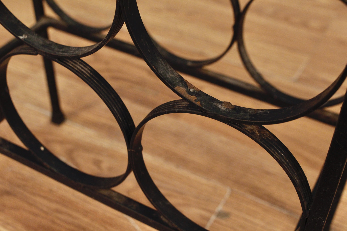 Slim Standing Iron Wine Rack