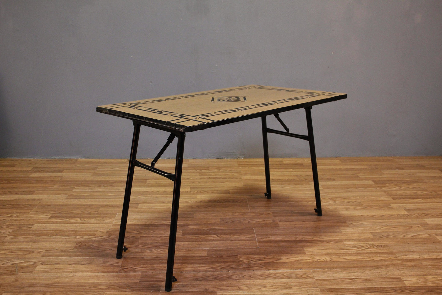 Black & Fawn Enamel-Top Table