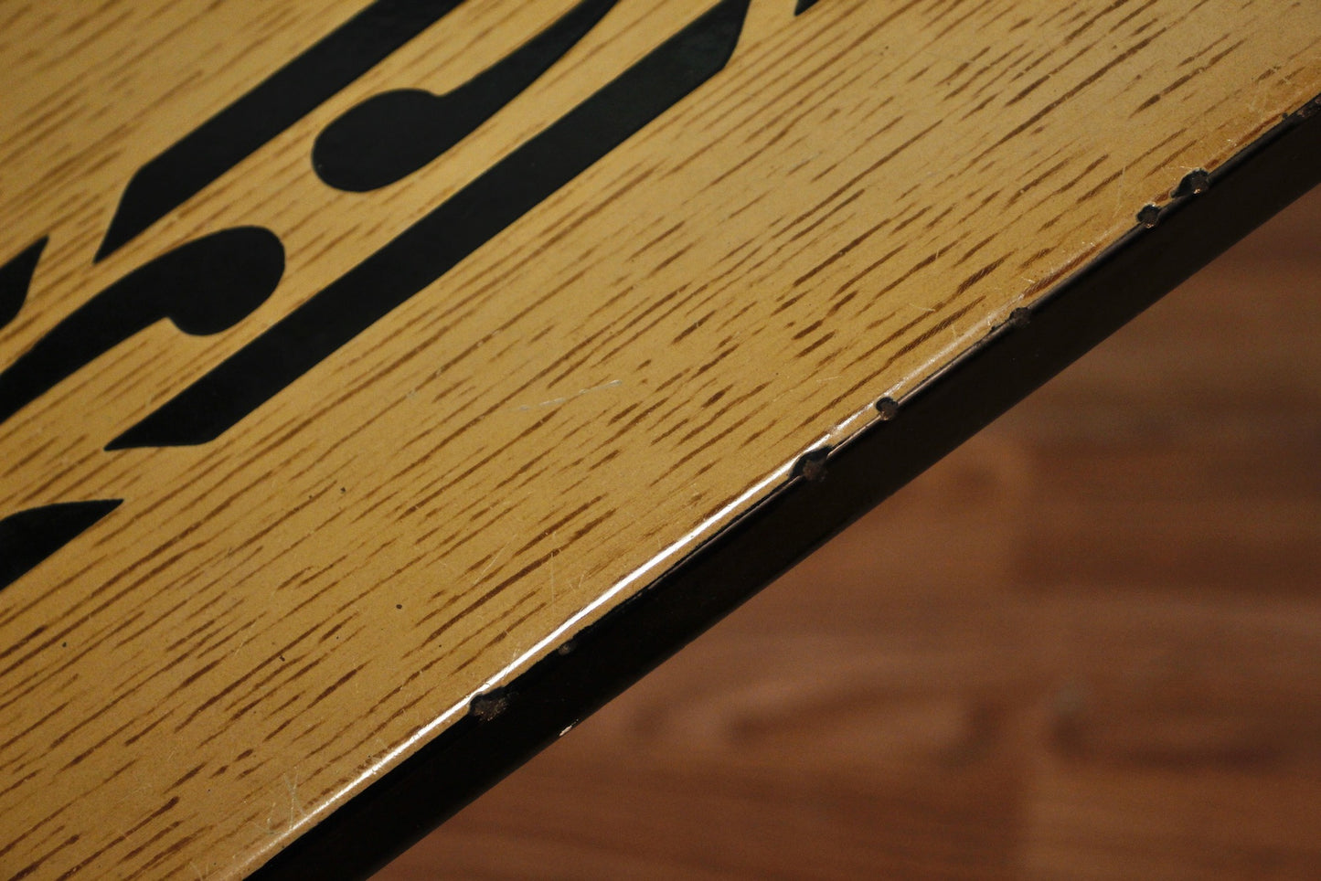 Black & Fawn Enamel-Top Table