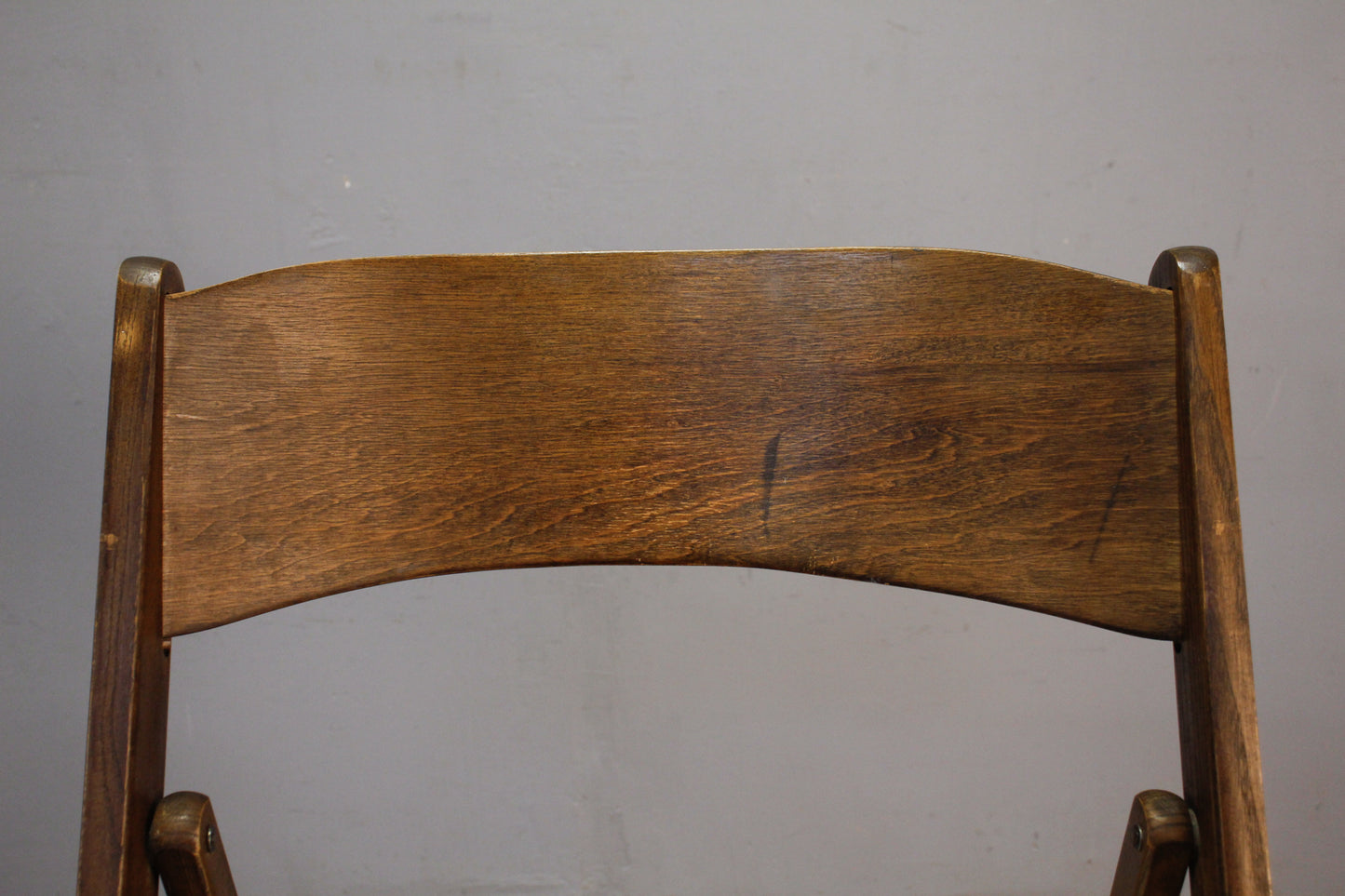 Walnut & White Folding Chair