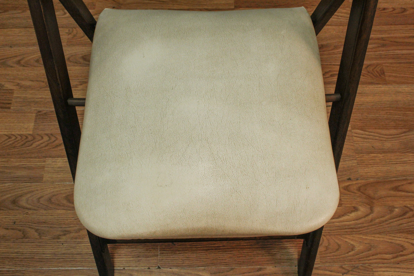 Walnut & White Folding Chair