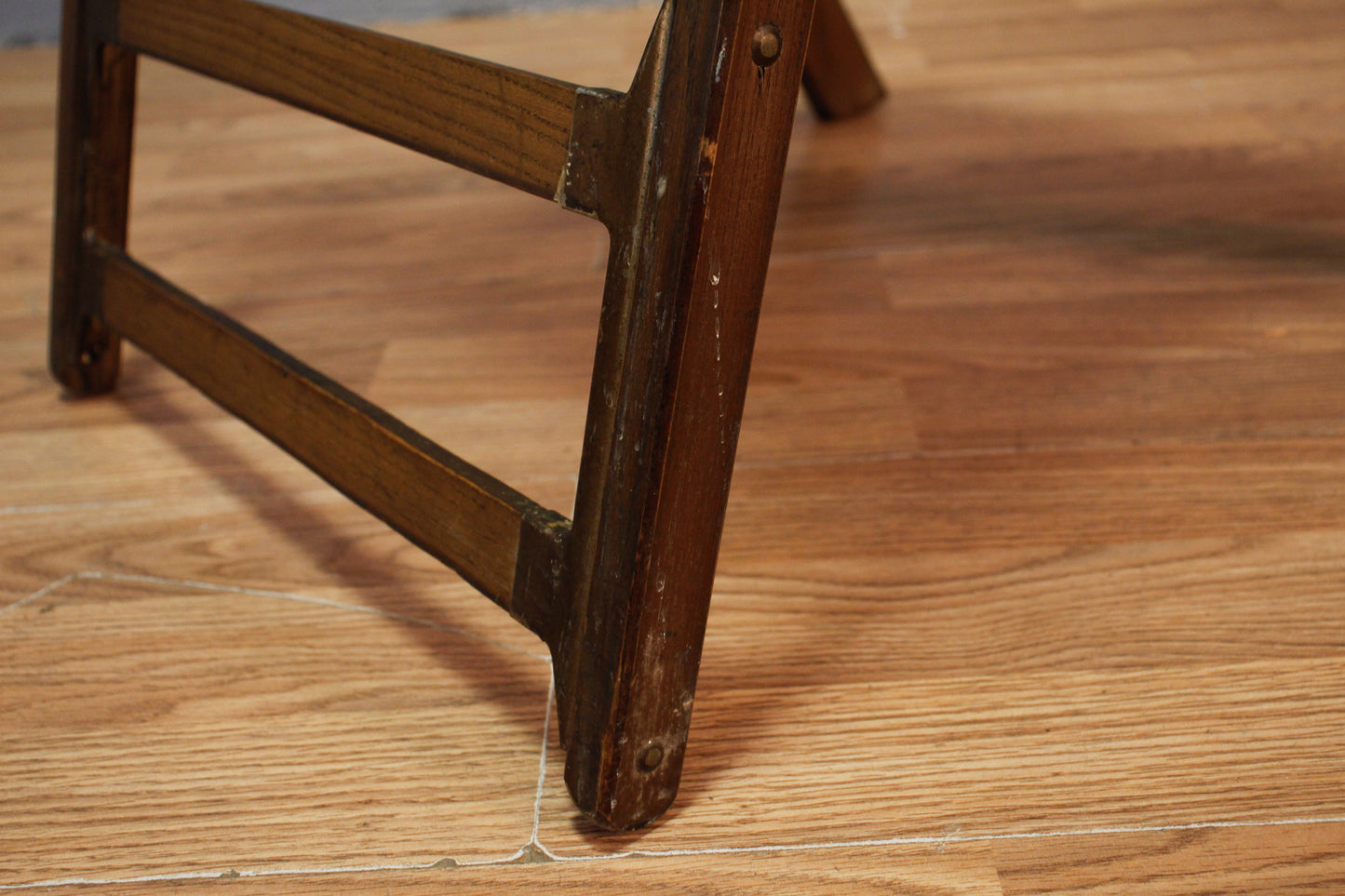 Walnut & White Folding Chair