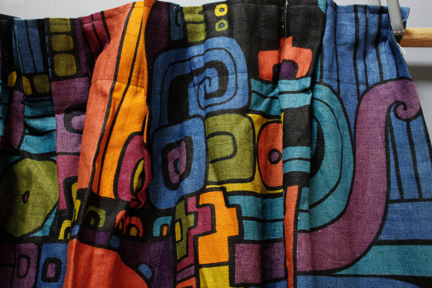 Pair of Jack Lenor Larsen Psychedelic Curtains
