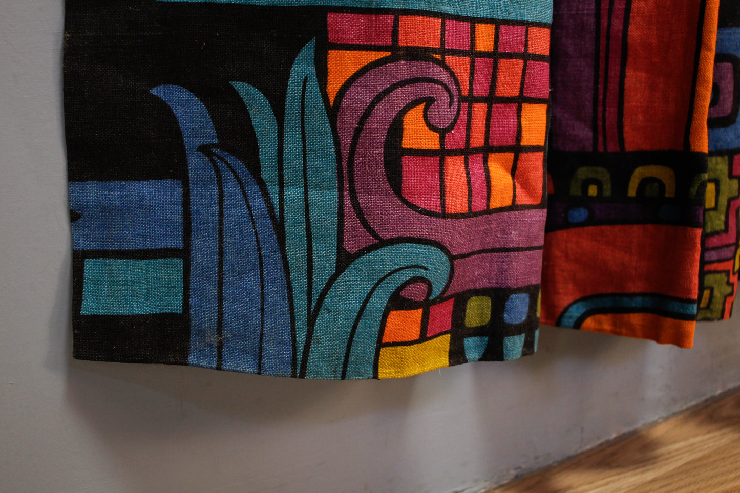 Pair of Jack Lenor Larsen Psychedelic Curtains