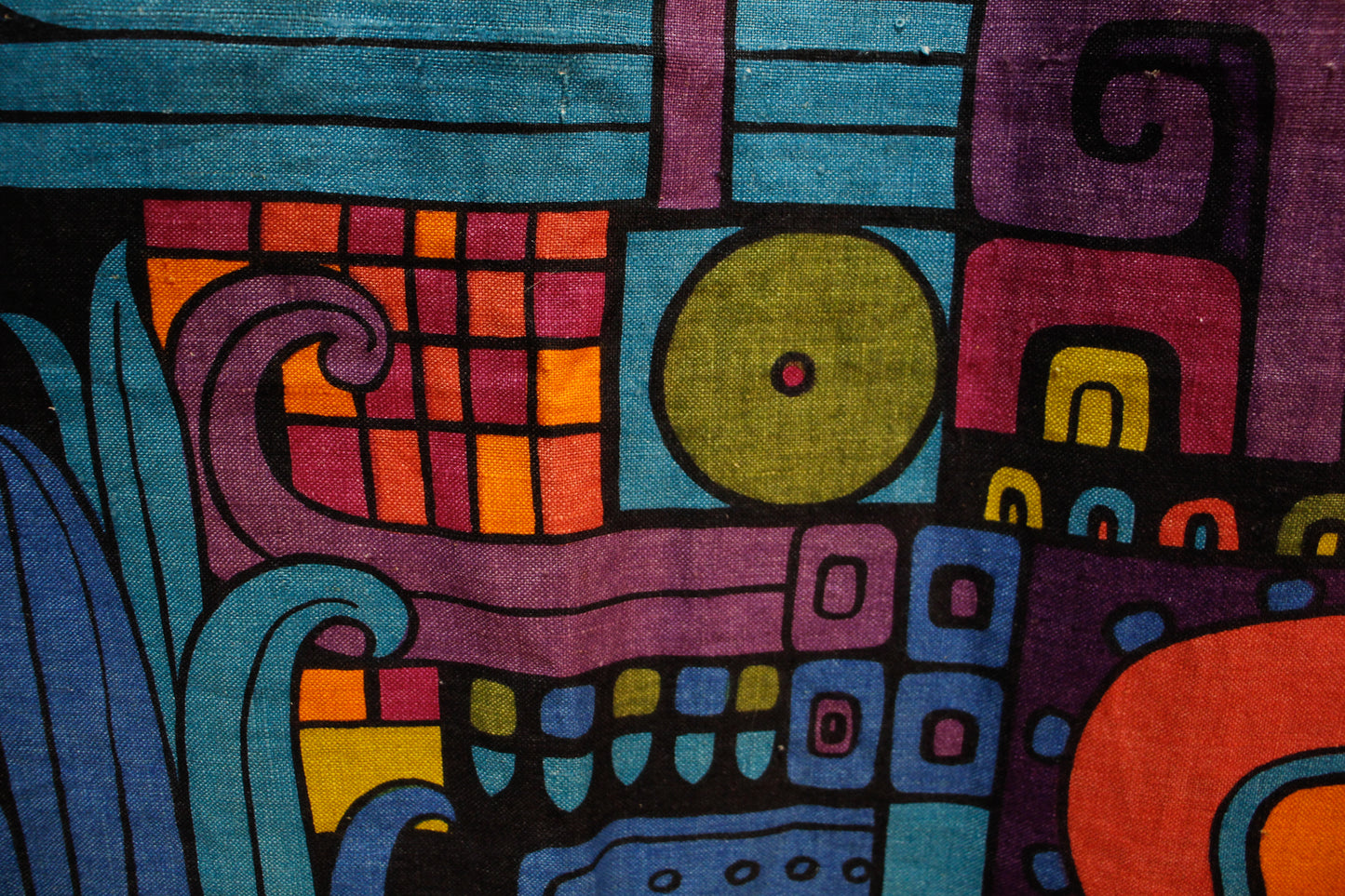 Pair of Jack Lenor Larsen Psychedelic Curtains