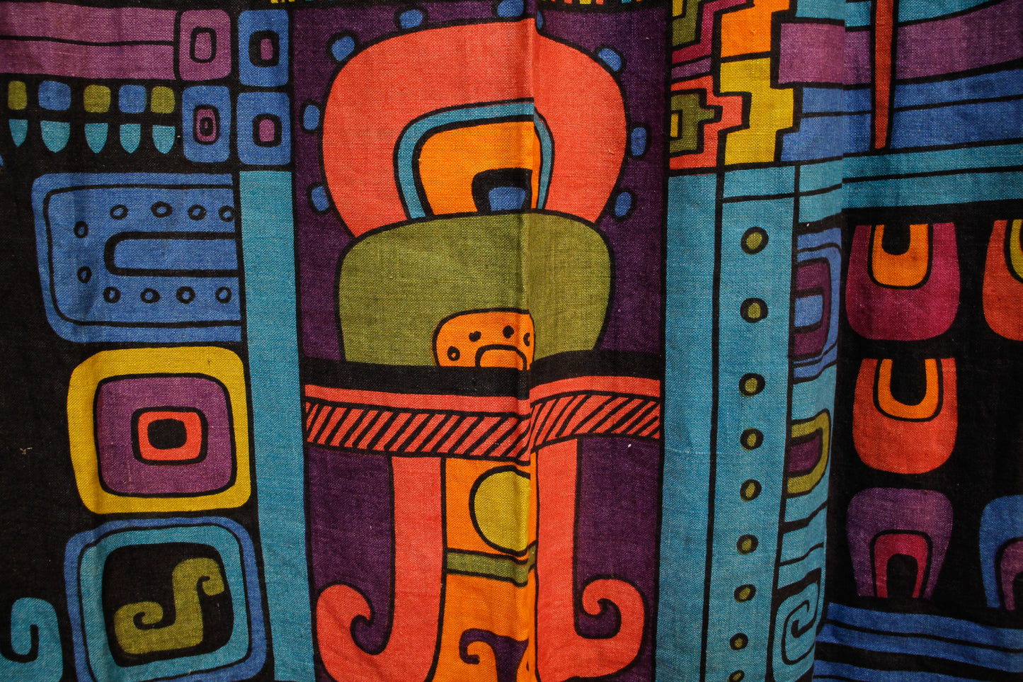 Pair of Jack Lenor Larsen Psychedelic Curtains