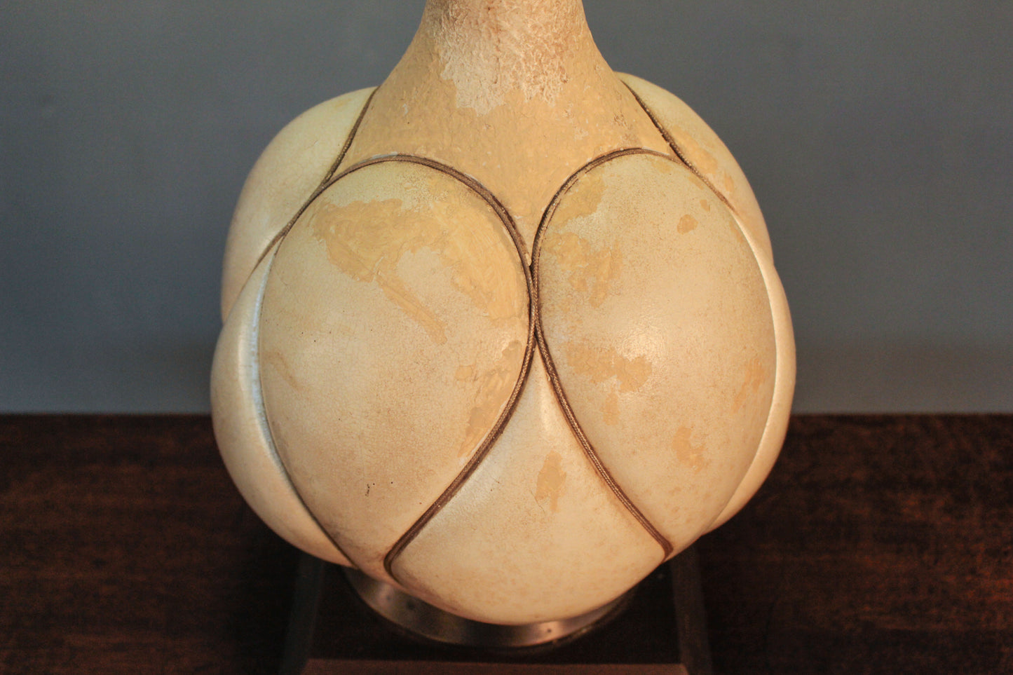 Tall Ecru Bulb Ceramic Table Lamp