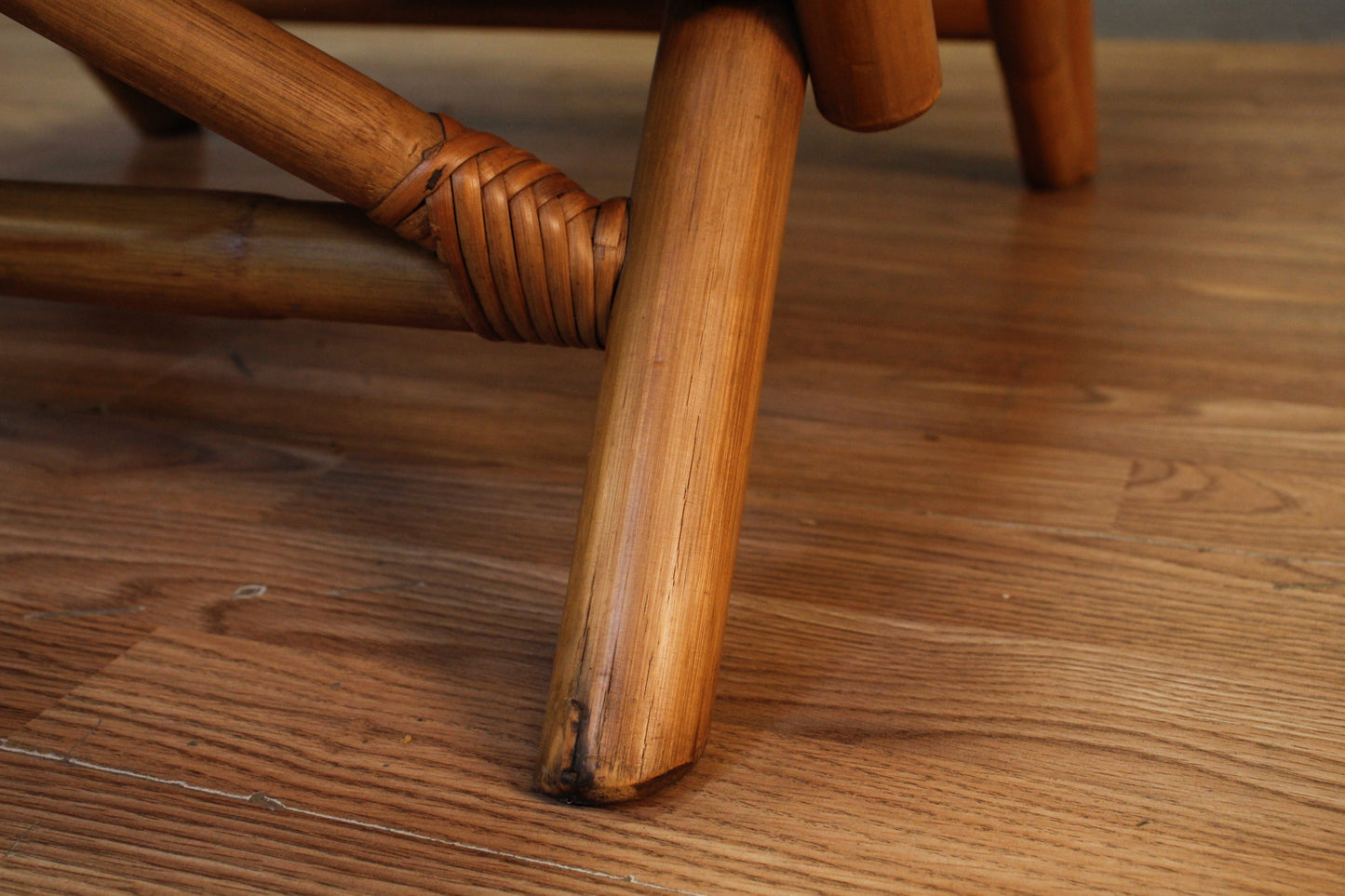 Rattan & Blue Accent Chair K - ONLINE ONLY