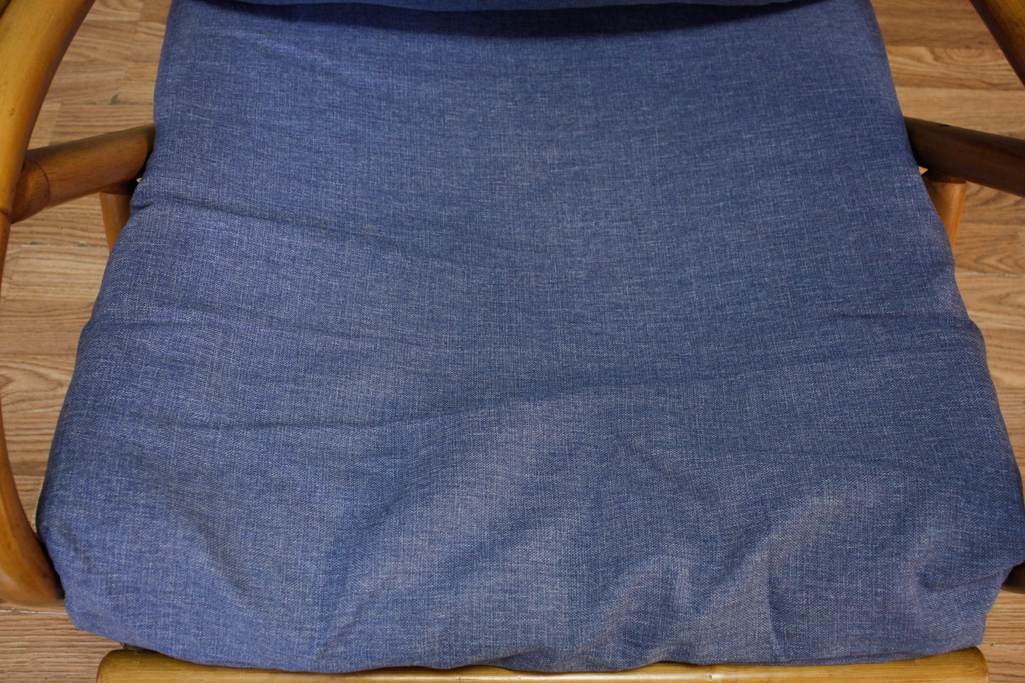 Rattan & Blue Accent Chair M - ONLINE ONLY
