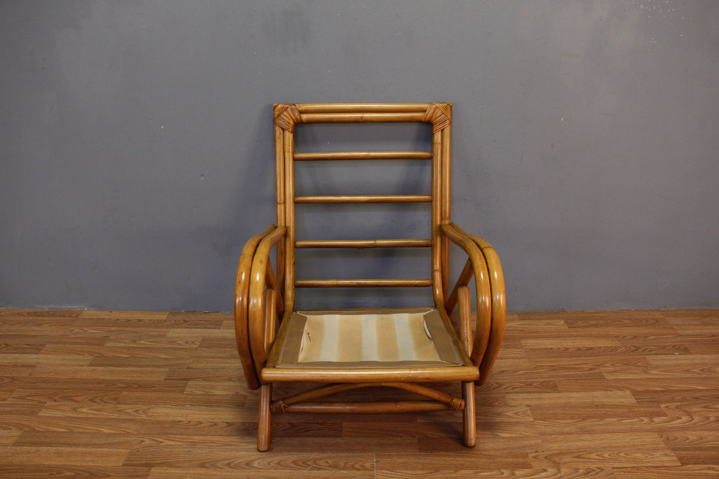 Rattan & Blue Accent Chair M - ONLINE ONLY