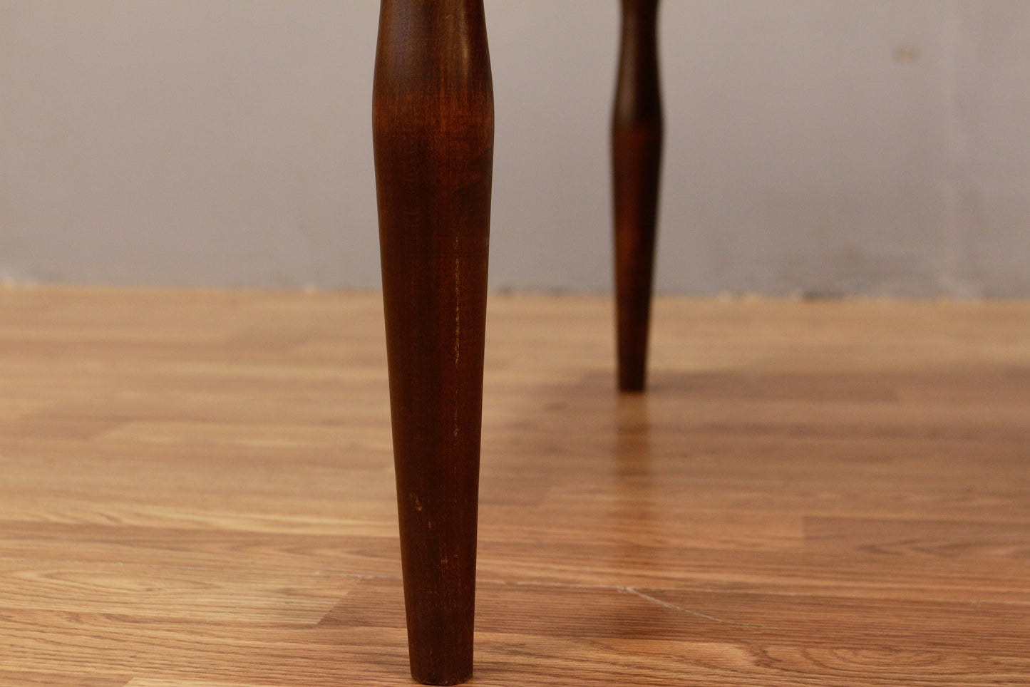 Ivory Laminate & Walnut Corner Side Table