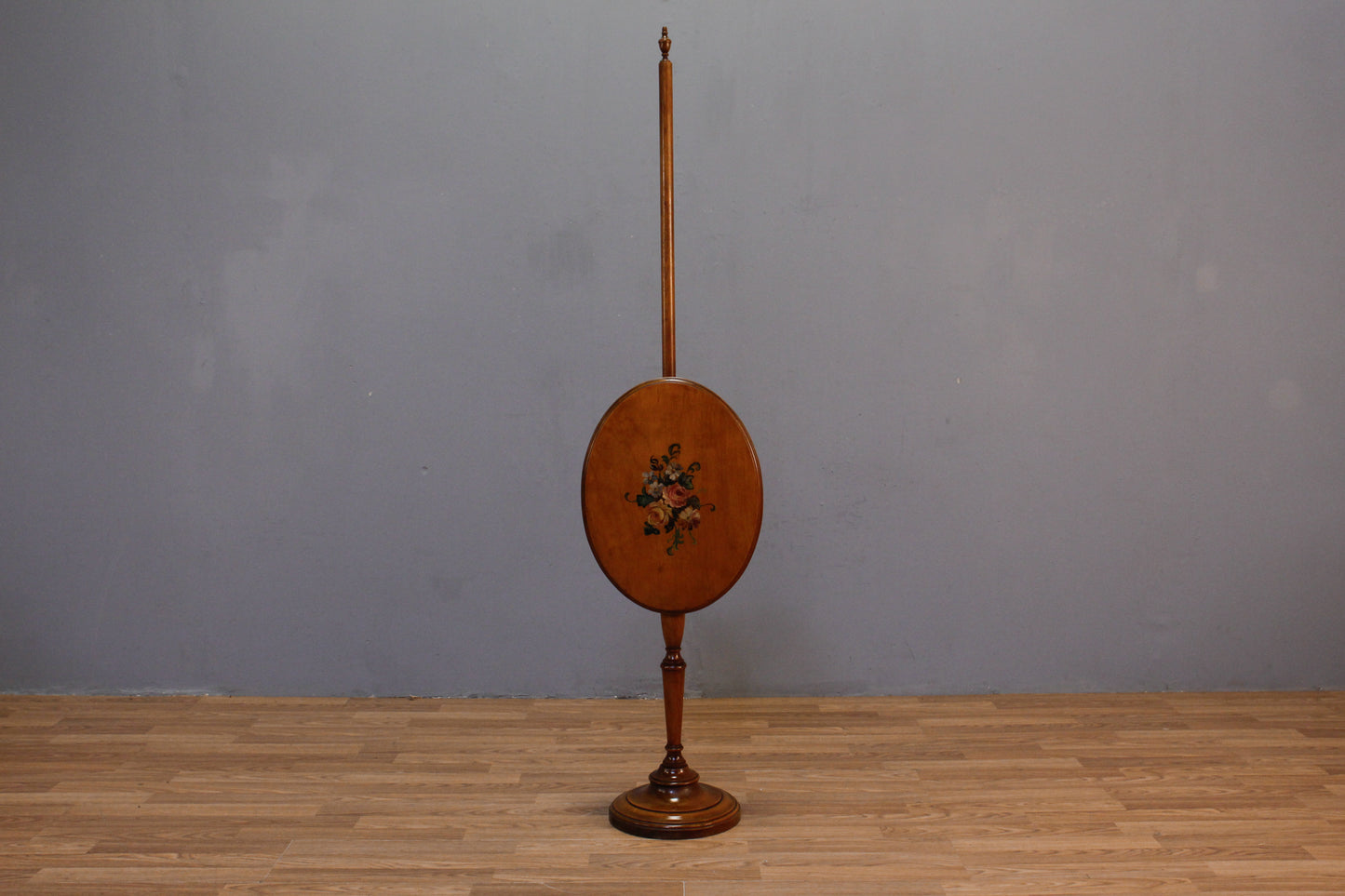 Antique Maple Pole Fire Screen