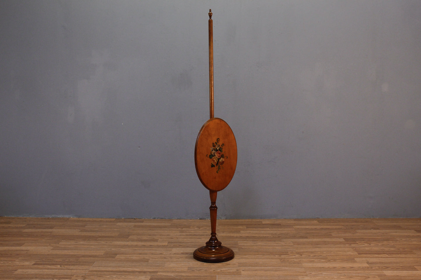 Antique Maple Pole Fire Screen