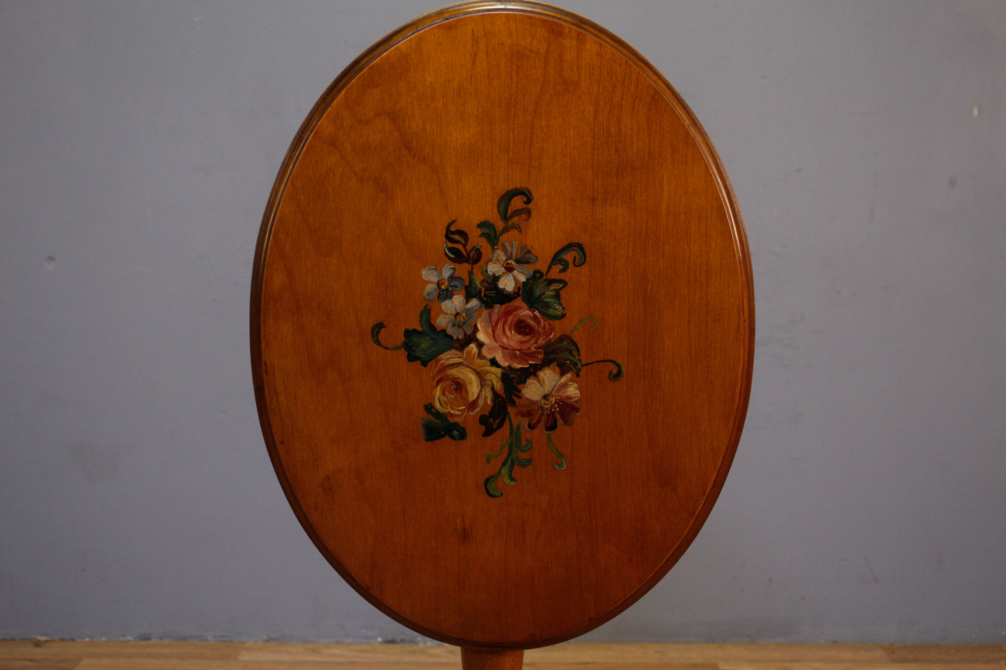 Antique Maple Pole Fire Screen