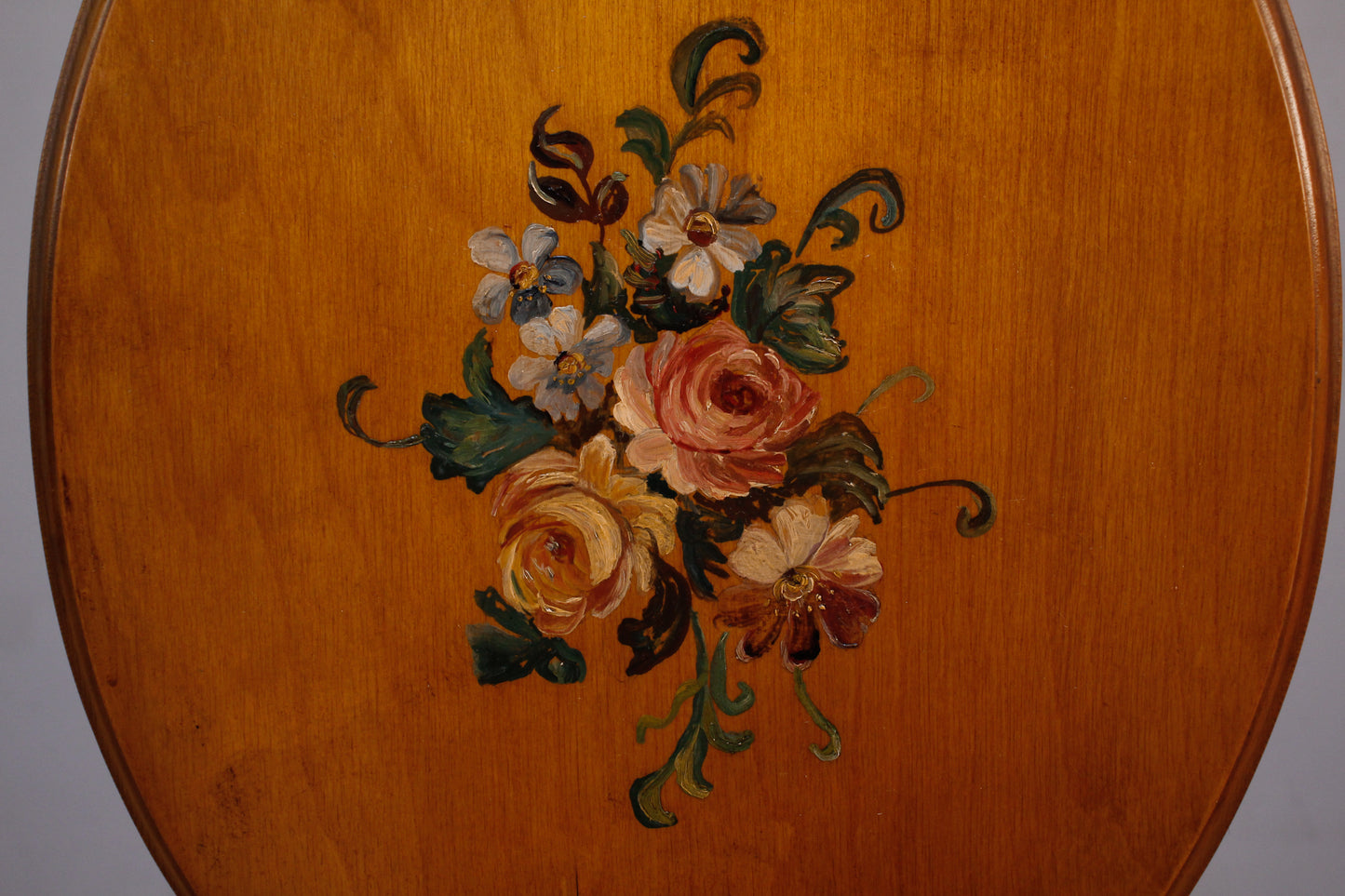 Antique Maple Pole Fire Screen