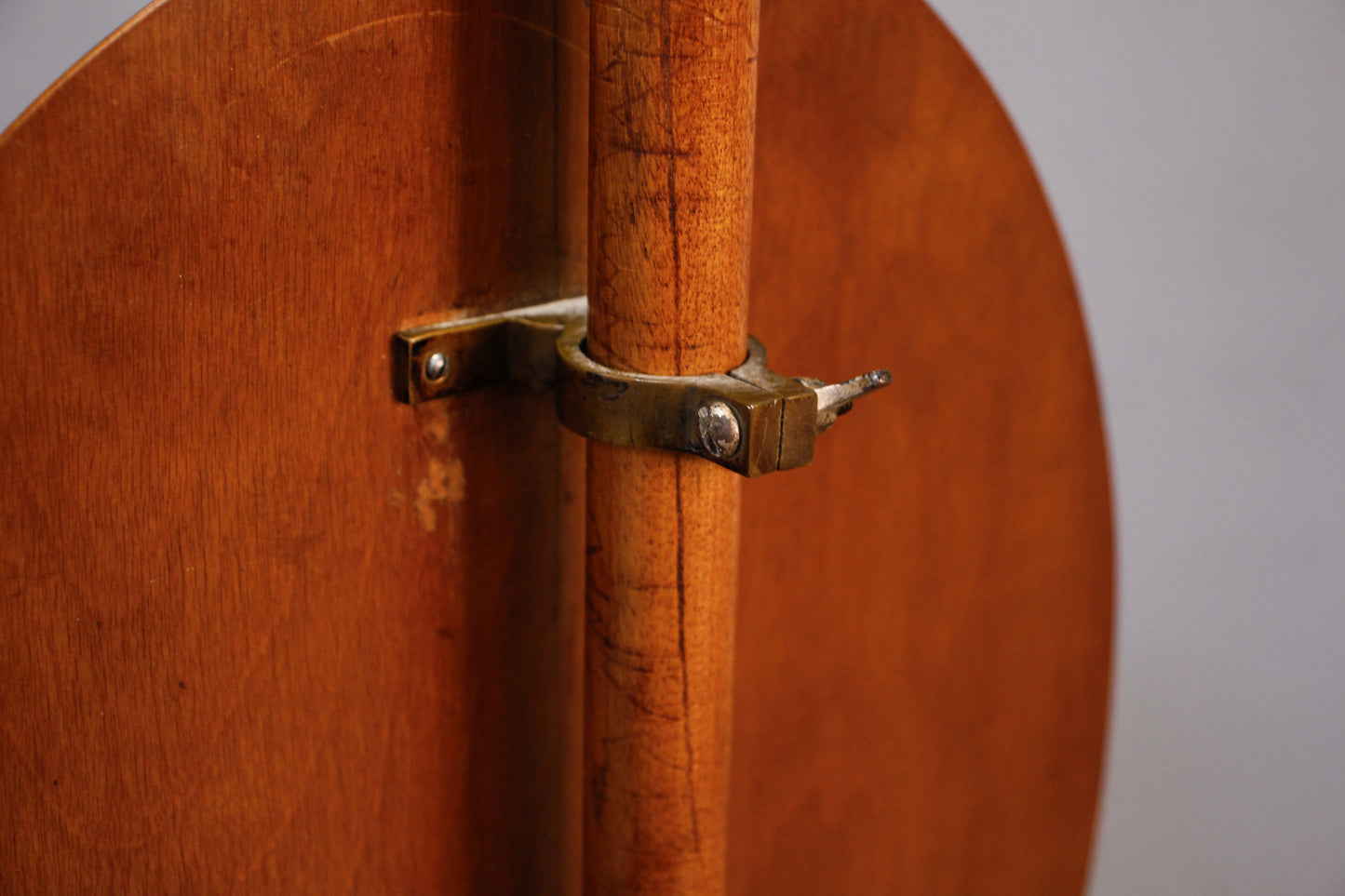 Antique Maple Pole Fire Screen