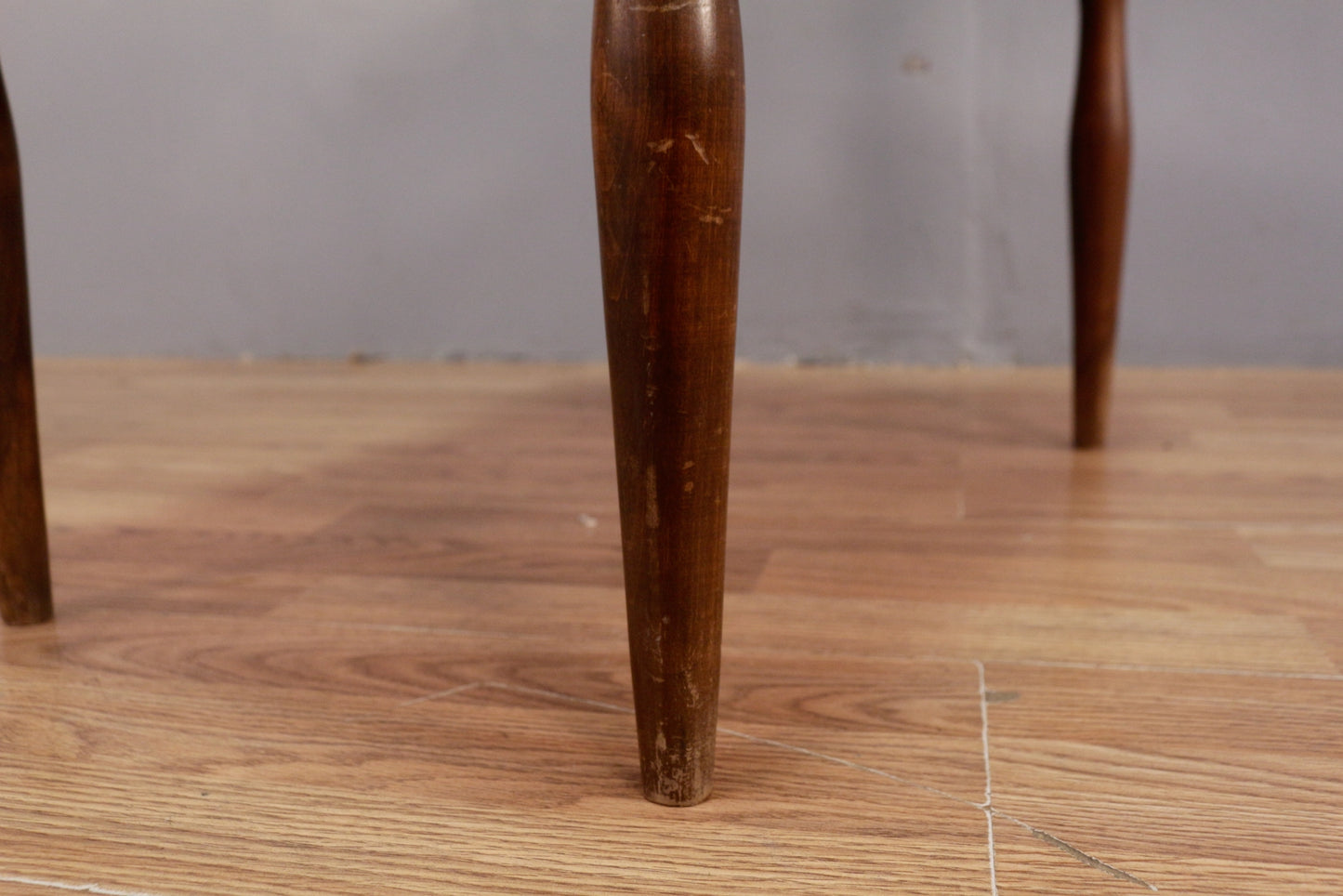 Ivory Laminate & Walnut Stepback Table