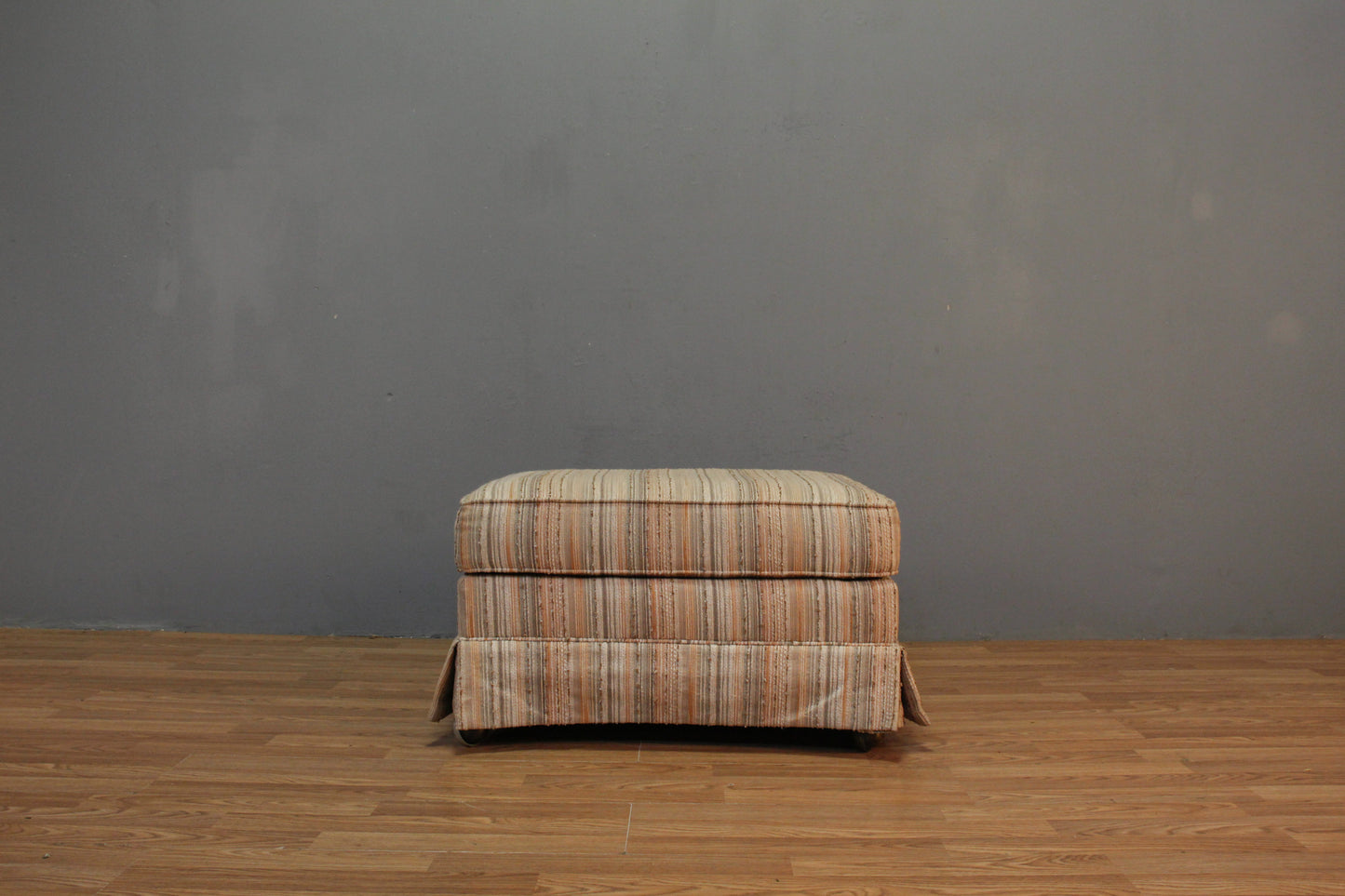 Drexel Striped Club Chair with Ottoman - ONLINE ONLY