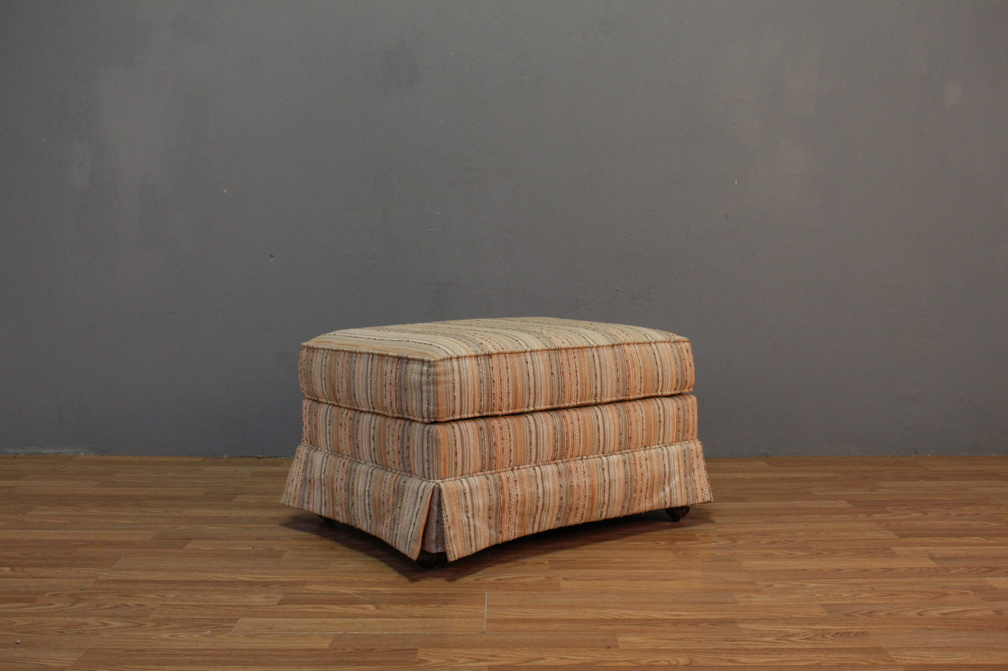 Drexel Striped Club Chair with Ottoman - ONLINE ONLY