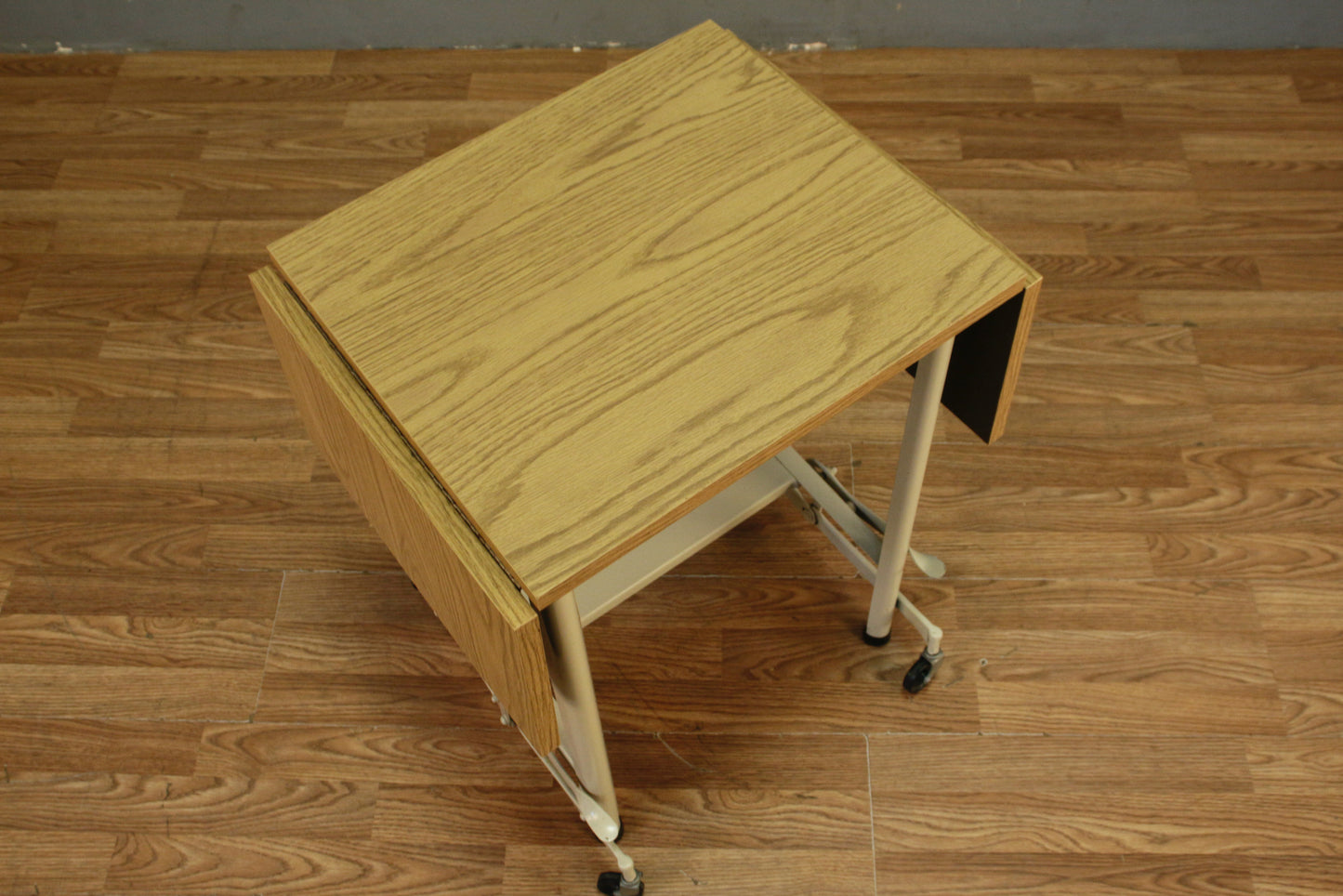 Hi-Lo Blonde & Metal Typewiter Table