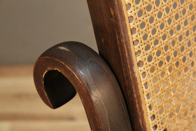 Thonet-Style Cane & Dark Bentwood Rocking Chair - ONLINE ONLY