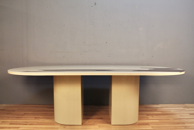Large Postmodern White & Purple Conference Table - ONLINE ONLY