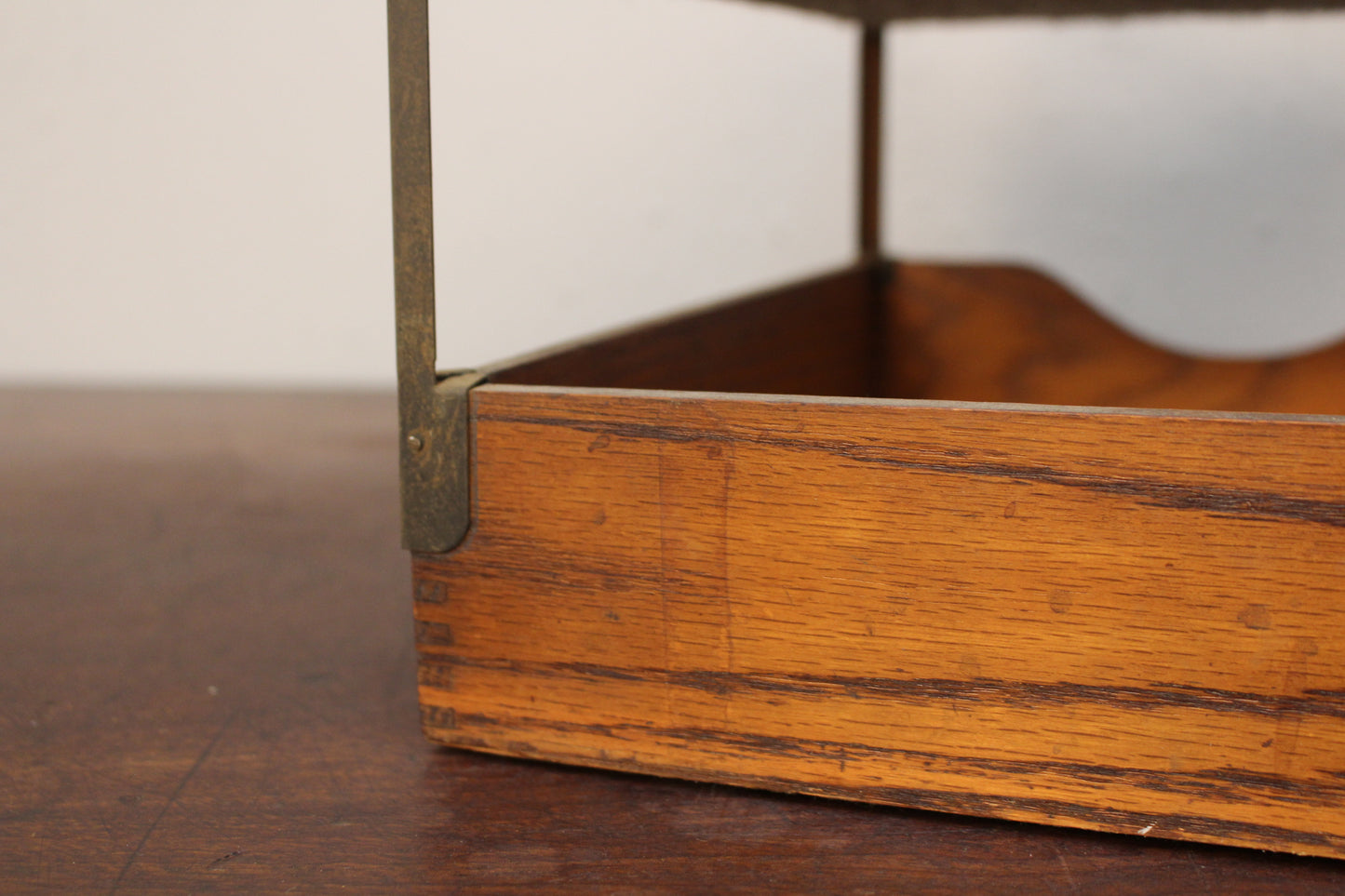 Oak 2-Tier Paper Tray