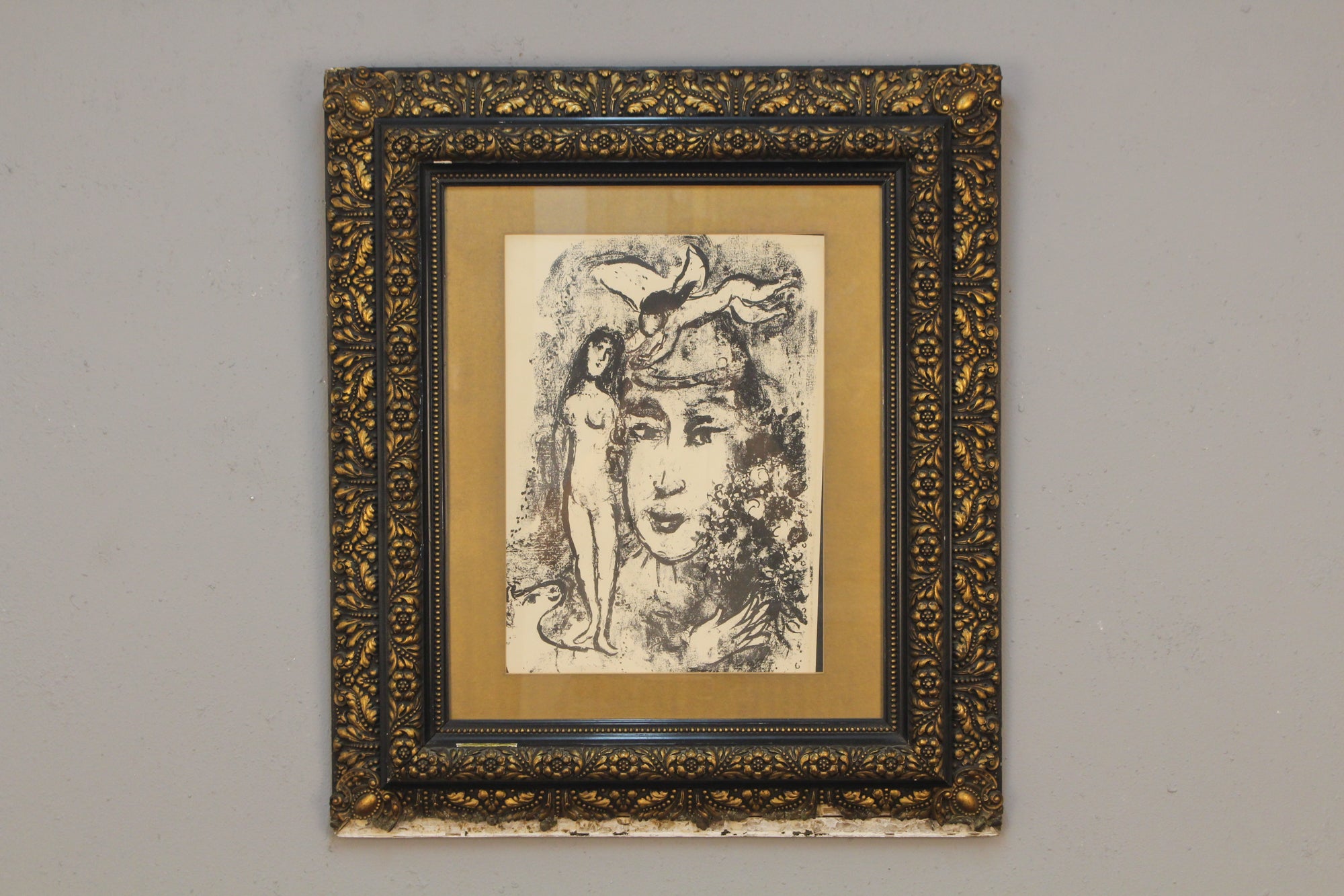 M. Chagall 金色フレーム Le Clown Blanc