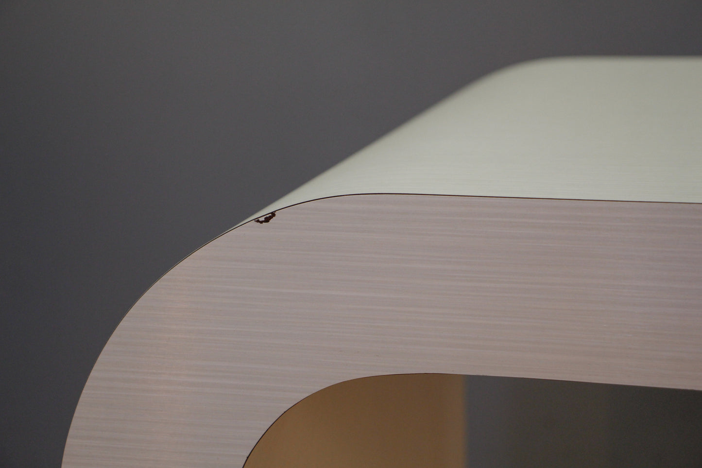 Large White Laminate Waterfall Console Table - ONLINE ONLY