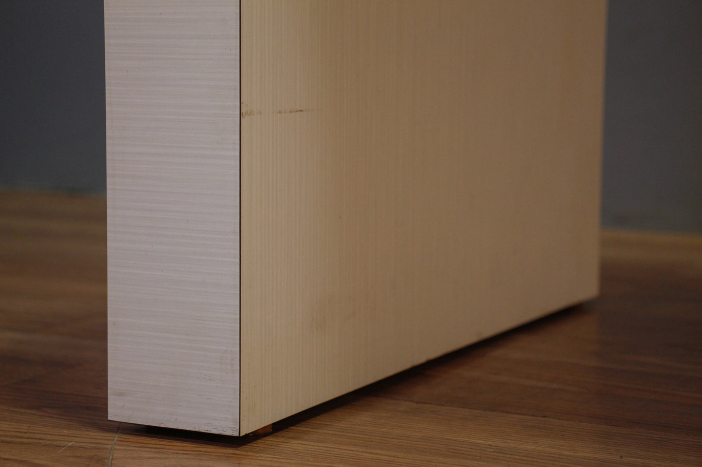 Large White Laminate Waterfall Console Table - ONLINE ONLY
